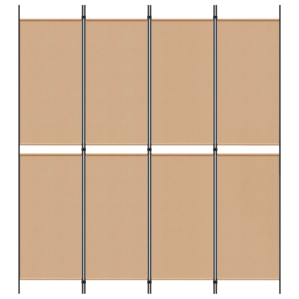 vidaXL Διαχωριστικό Δωματίου 4 Πάνελ Μπεζ 200 x 220 cm Ύφασμα