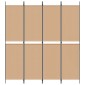 vidaXL Διαχωριστικό Δωματίου 4 Πάνελ Μπεζ 200 x 220 cm Ύφασμα