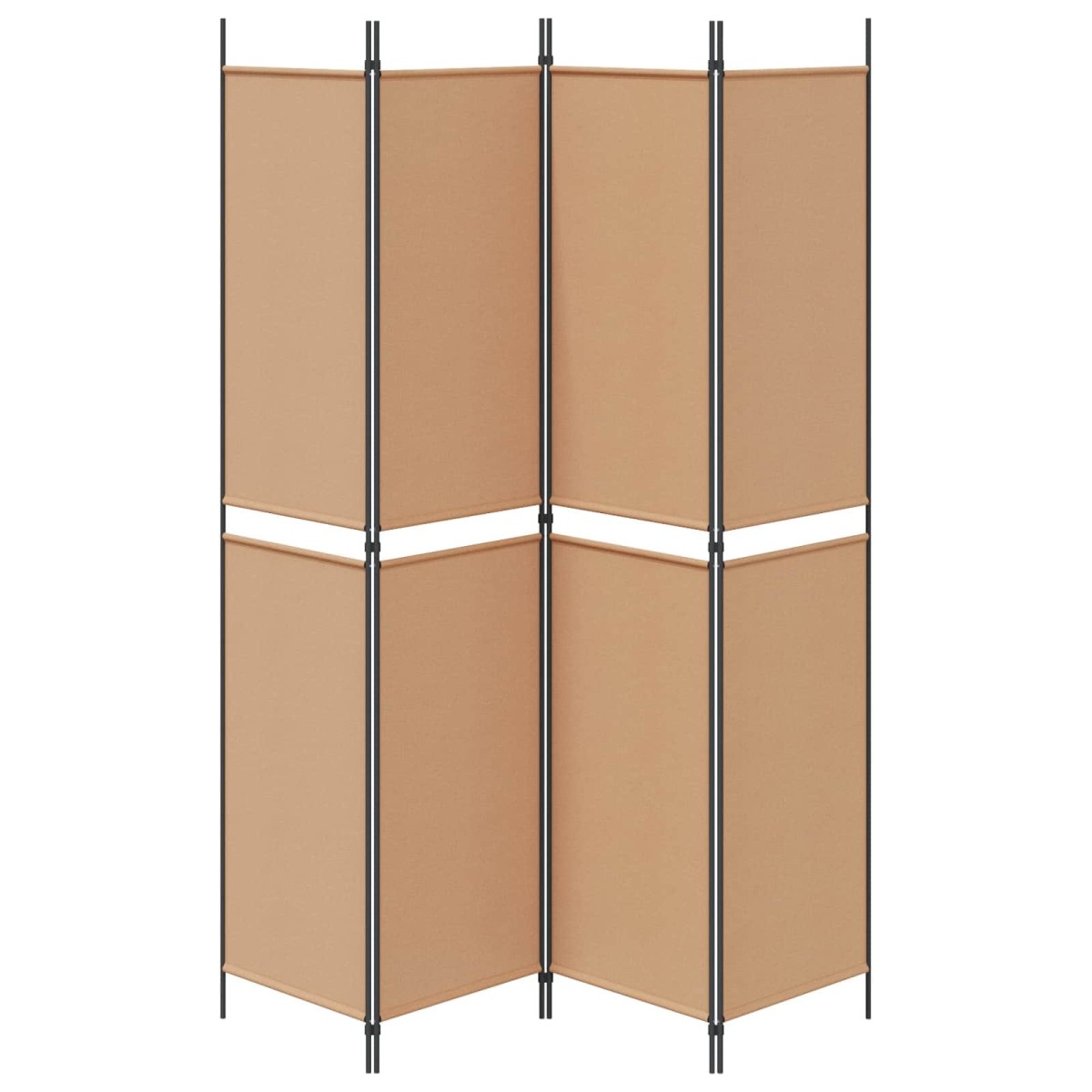 vidaXL Διαχωριστικό Δωματίου 4 Πάνελ Μπεζ 200 x 220 cm Ύφασμα