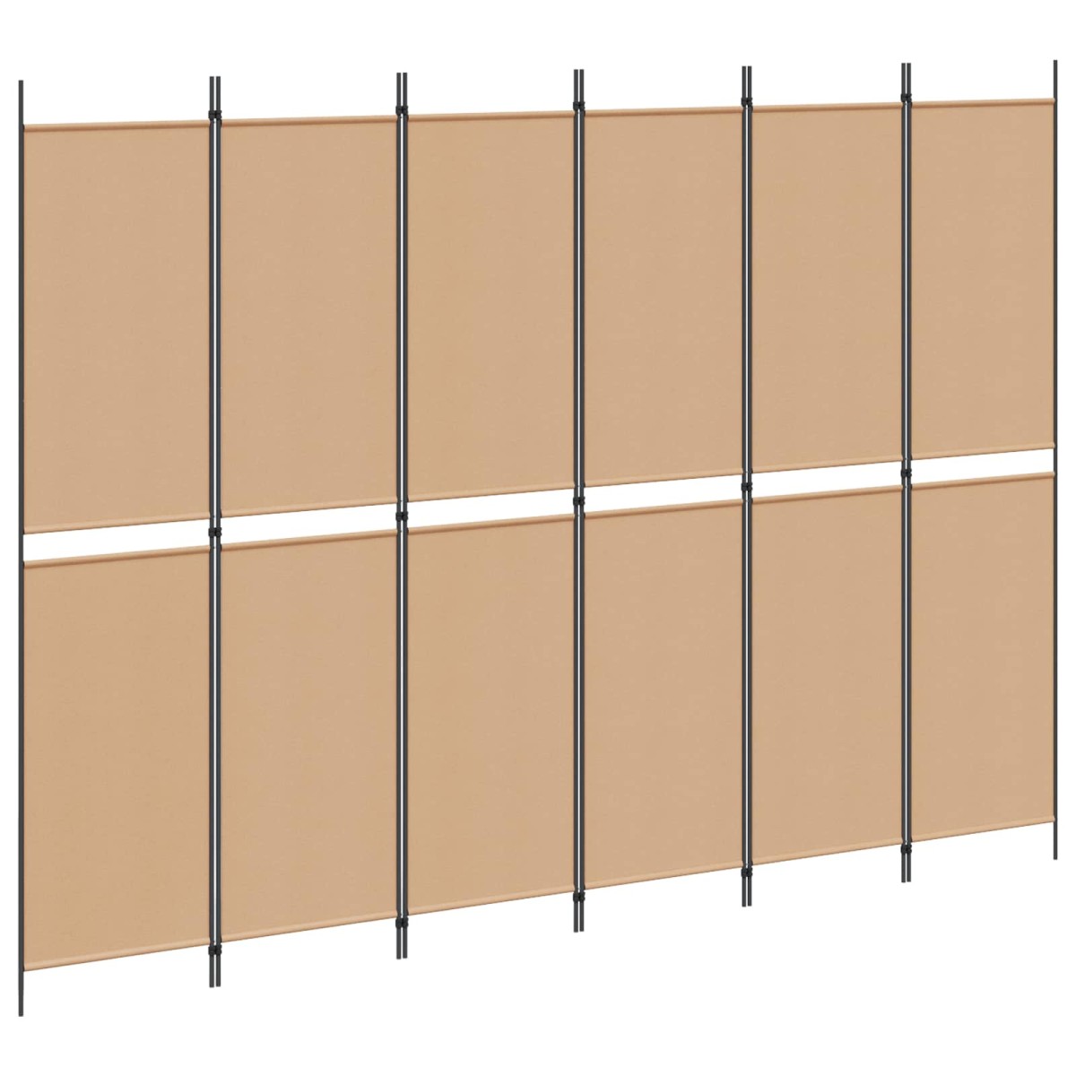 vidaXL Διαχωριστικό Δωματίου 6-Πάνελ Μπεζ 300 x 220 cm Ύφασμα