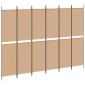 vidaXL Διαχωριστικό Δωματίου 6-Πάνελ Μπεζ 300 x 220 cm Ύφασμα