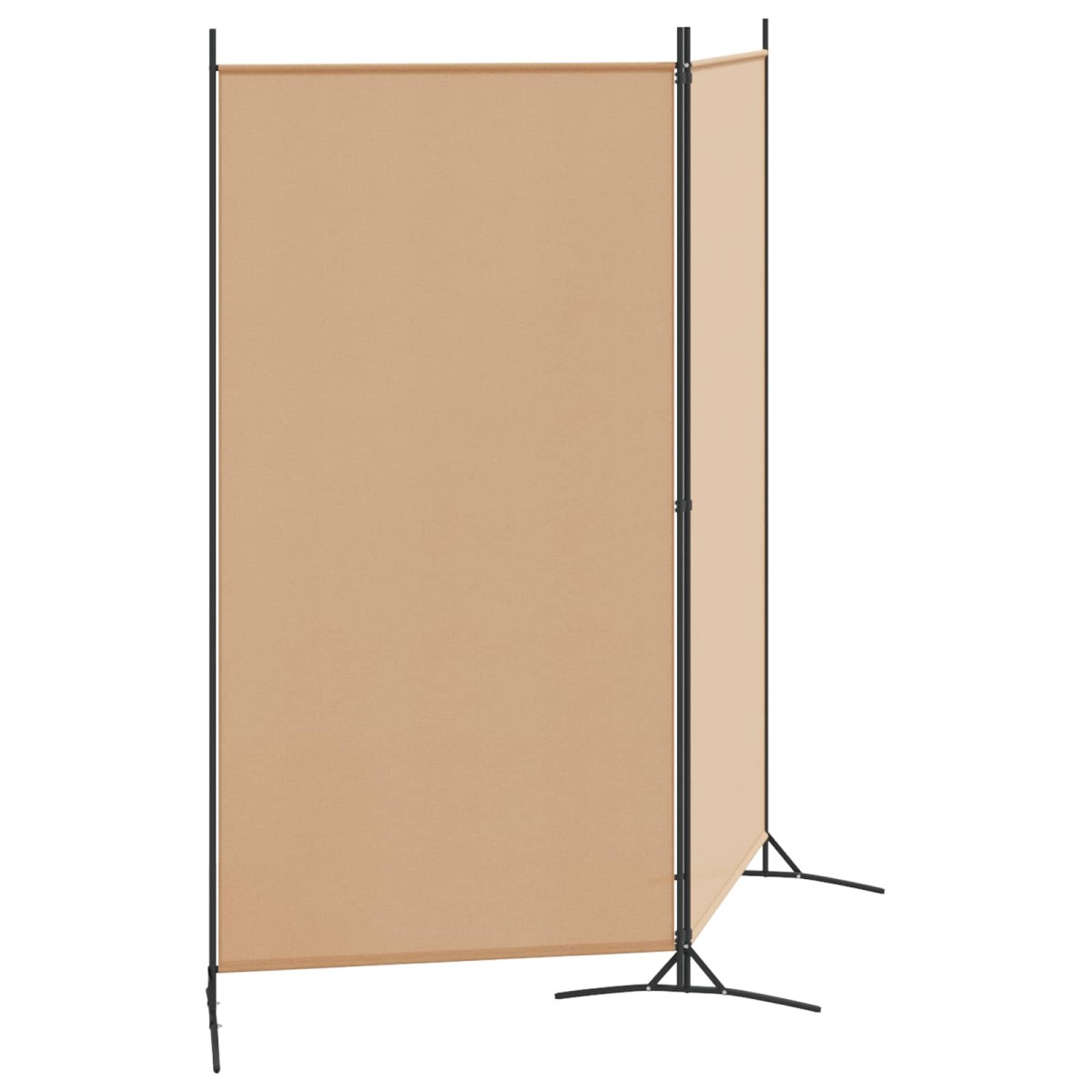 vidaXL Δίαυλος Δωματίου 2 Πάνελ Μπεζ 175 x 180 cm Ύφασμα