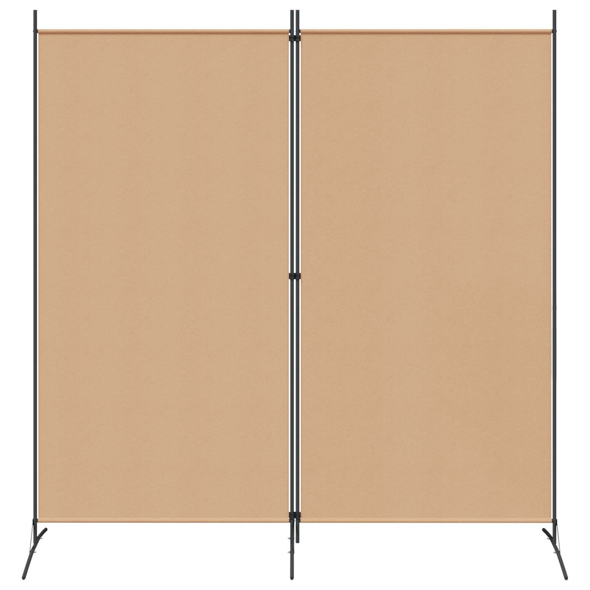 vidaXL Δίαυλος Δωματίου 2 Πάνελ Μπεζ 175 x 180 cm Ύφασμα