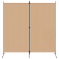 vidaXL Δίαυλος Δωματίου 2 Πάνελ Μπεζ 175 x 180 cm Ύφασμα