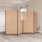 vidaXL 4-Πίνακας Διαχωριστικός Μπεζ 346 x 180 cm Ύφασμα