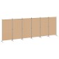 vidaXL Διαχωριστικό Δωματίου 6-Πάνελ Μπεζ 520 x 180 cm Ύφασμα