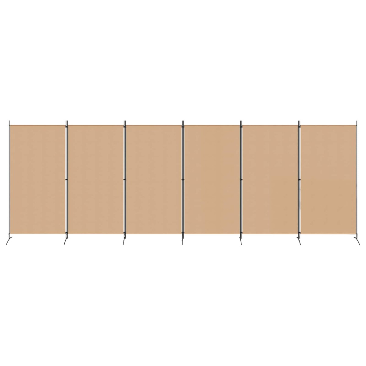 vidaXL Διαχωριστικό Δωματίου 6-Πάνελ Μπεζ 520 x 180 cm Ύφασμα