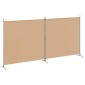vidaXL Δίαυλος Δωματίου 2 Πάνελ Μπεζ 348 x 180 cm Ύφασμα