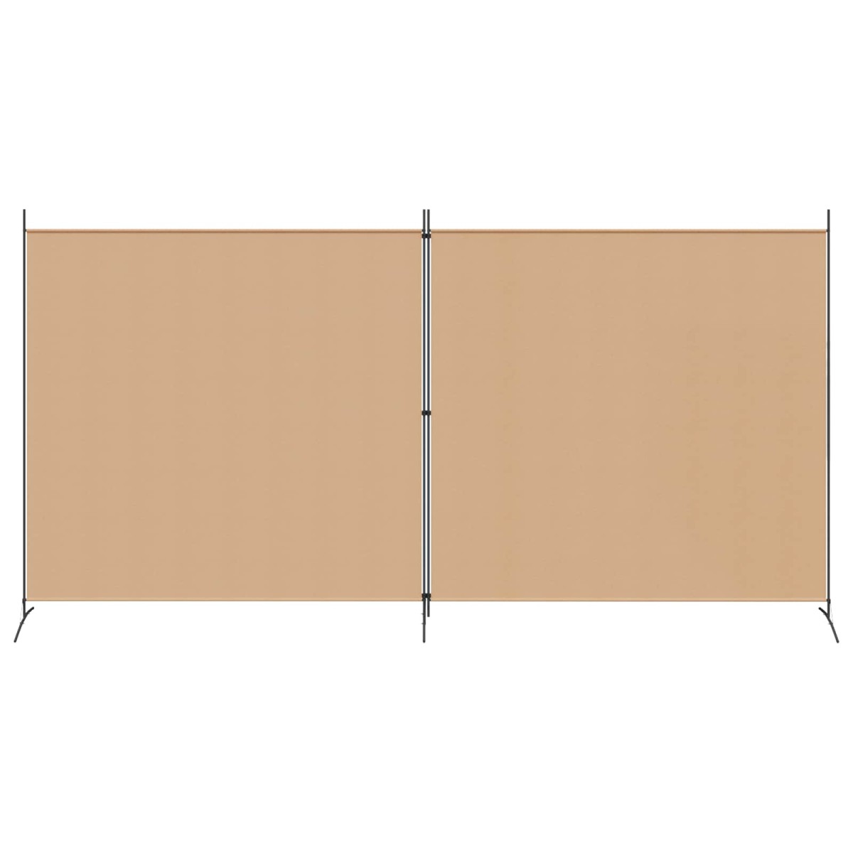 vidaXL Δίαυλος Δωματίου 2 Πάνελ Μπεζ 348 x 180 cm Ύφασμα