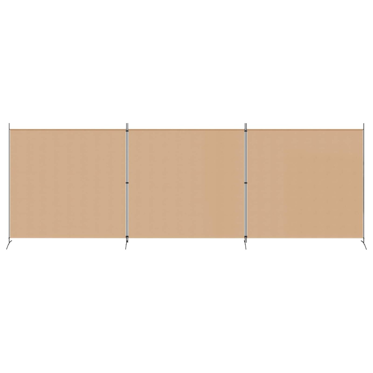 vidaXL 4-Πίνακας Διαχωριστικός Μπεζ 525 x 180 cm Ύφασμα