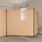 vidaXL 4-Πίνακας Διαχωριστικός Μπεζ 698 x 180 cm Ύφασμα