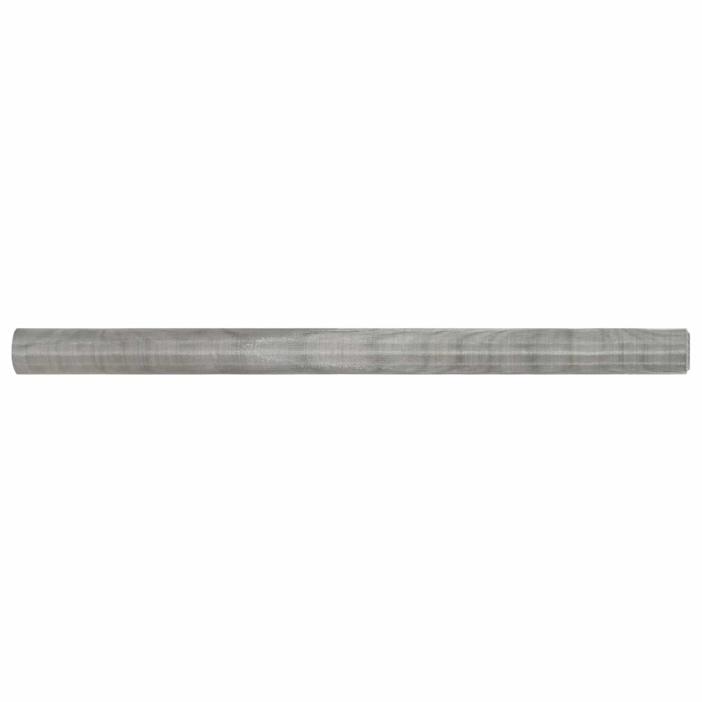 vidaXL Πλέγμα Οθόνης 100 x 500 cm 20 Mesh Ανοξείδωτο Ατσάλι 201 Ασημί