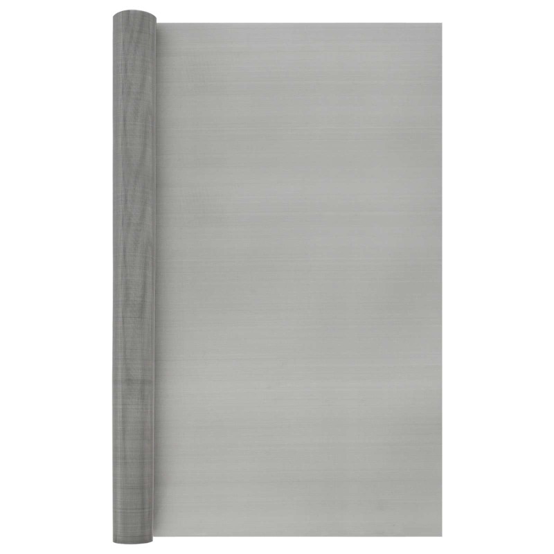 vidaXL Πλέγμα Οθόνης 80 x 500 cm 60 Mesh Ανοξείδωτο Ατσάλι 201 Ασημί