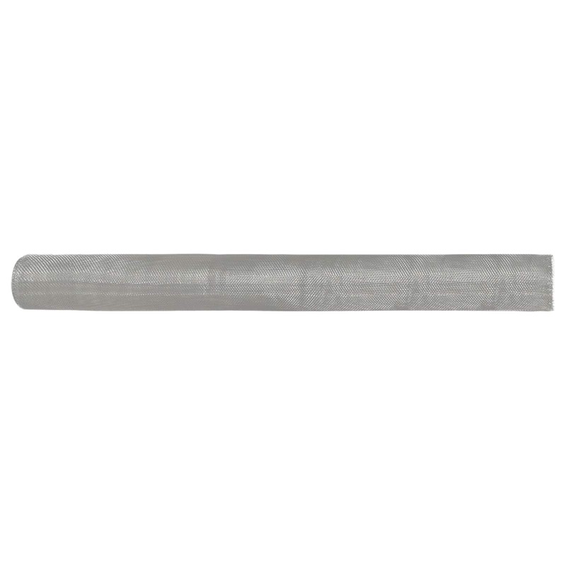 vidaXL Πλέγμα Οθόνης 60 x 500 cm 18 mesh Ανοξείδωτο Ατσάλι 304 Ασημί
