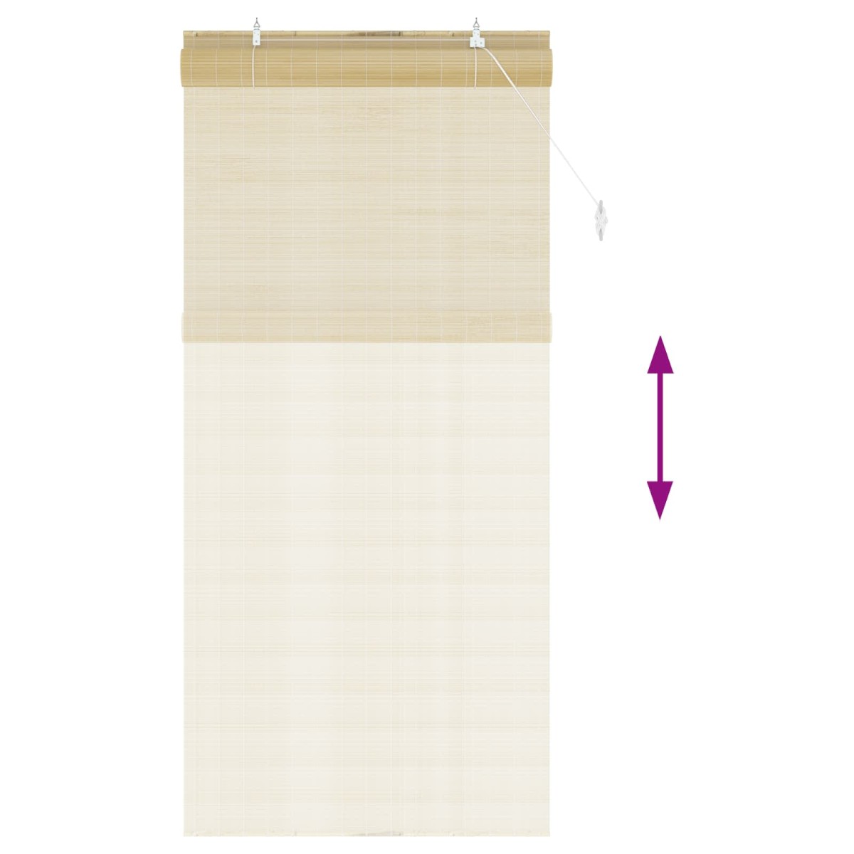 vidaXL Ρόλερ (στόρι) Φυσικό 90 x 220 cm Μπαμπού