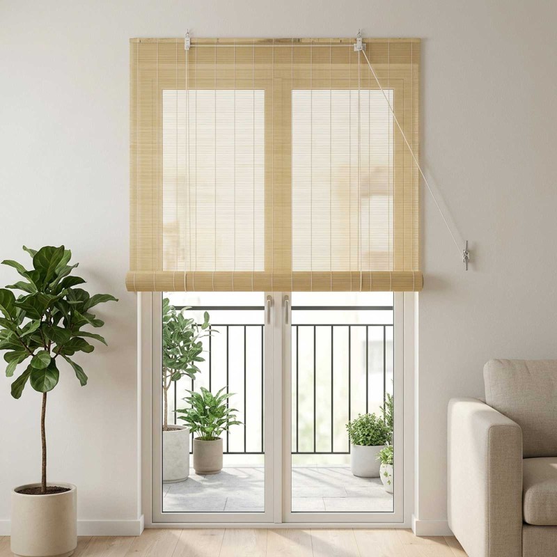 vidaXL Ρόλερ (στόρι) Φυσικό 90 x 220 cm Μπαμπού