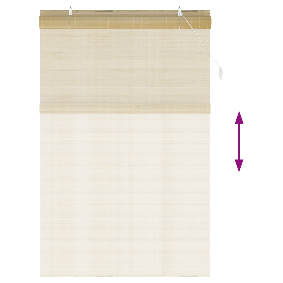 vidaXL Ρόλερ (στόρι) Φυσικό 160 x 220 cm Μπαμπού
