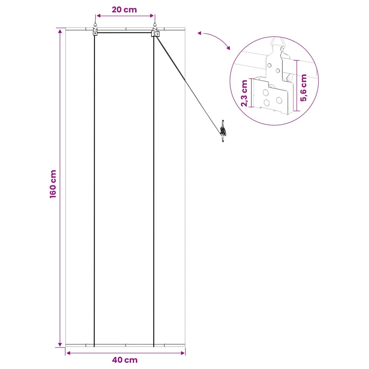 vidaXL Ρόλερ (στόρι) Καφέ 40 x 160 cm Μπαμπού