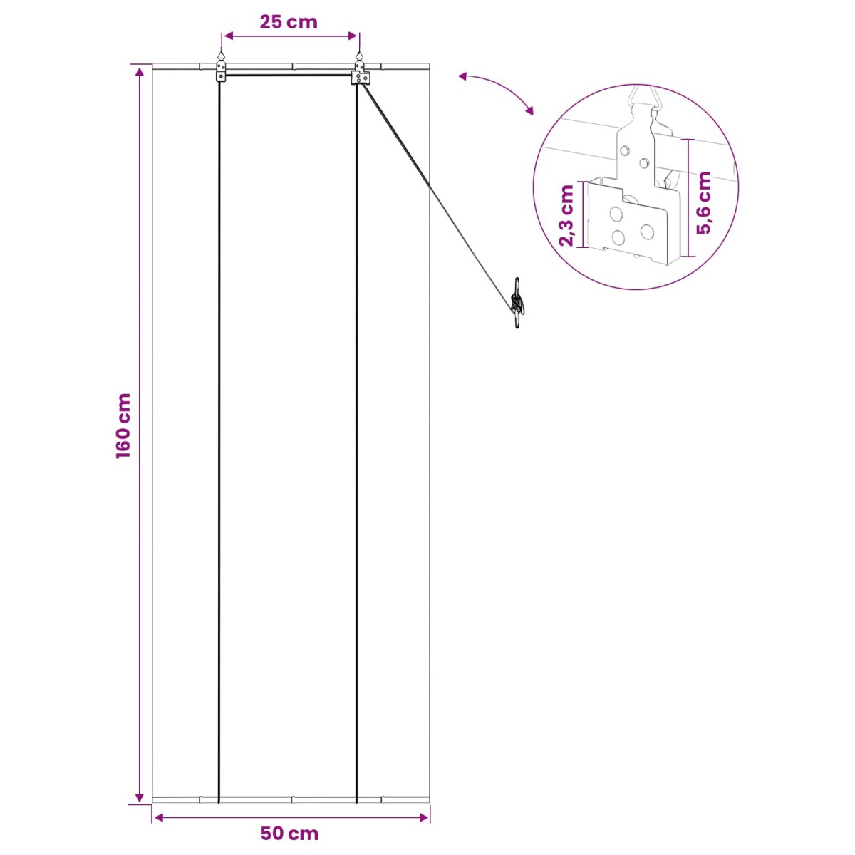 vidaXL Ρόλερ (στόρι) Καφέ 50 x 160 εκ. Μπαμπού