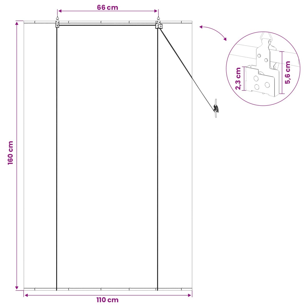 vidaXL Ρόλερ (στόρι) Καφέ 110 x 160 cm Μπαμπού
