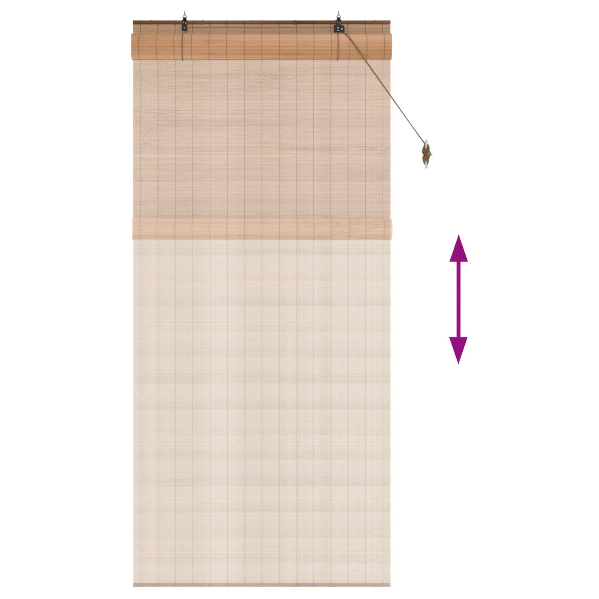 vidaXL Ρόλερ (στόρι) Καφέ 110 x 220 cm Μπαμπού