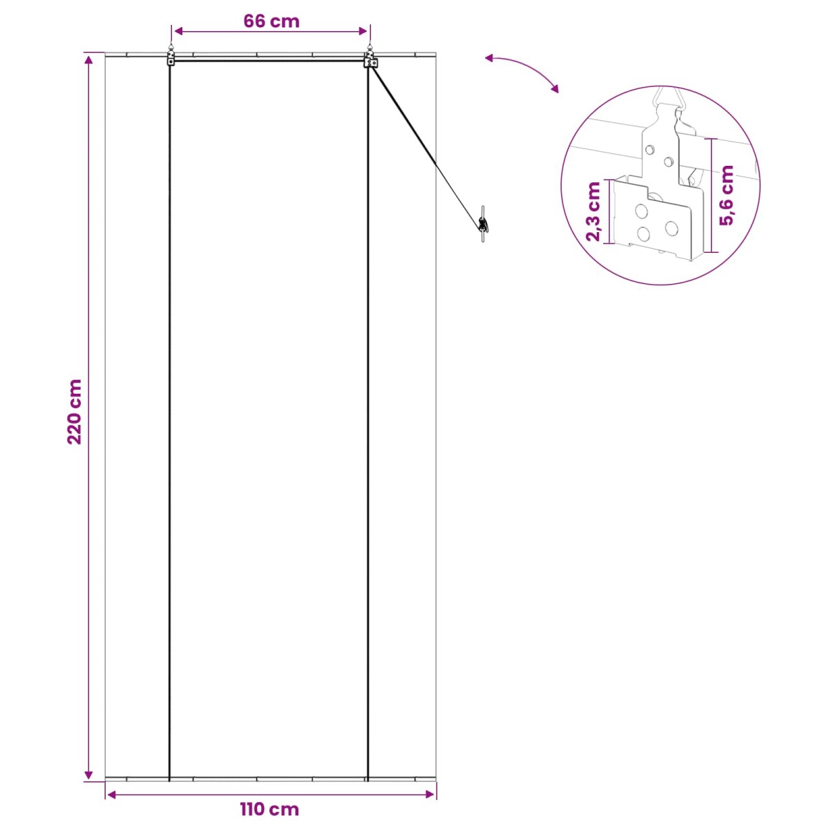 vidaXL Ρόλερ (στόρι) Καφέ 110 x 220 cm Μπαμπού