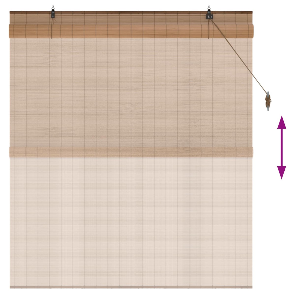 vidaXL Ρόλερ (στόρι) Καφέ 160 x 160 cm Μπαμπού
