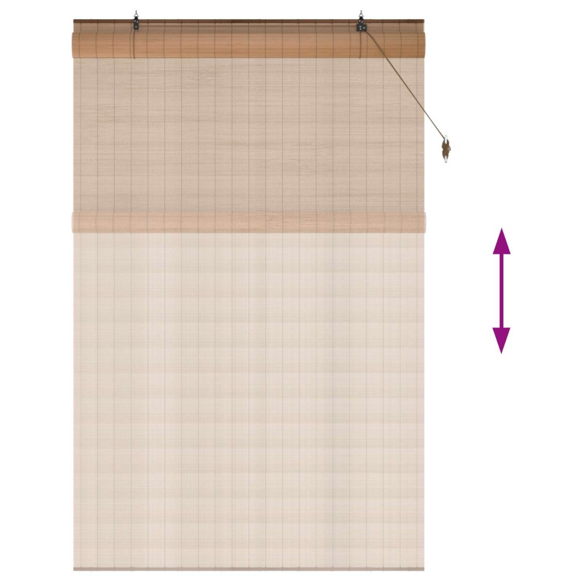 vidaXL Ρόλερ (στόρι) Καφέ 160 x 220 cm Μπαμπού