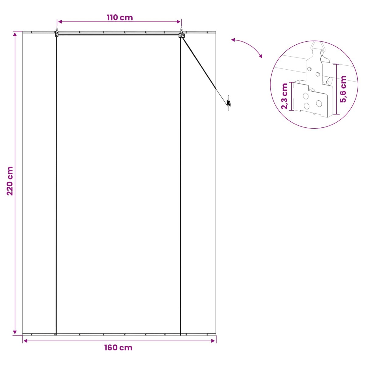 vidaXL Ρόλερ (στόρι) Καφέ 160 x 220 cm Μπαμπού