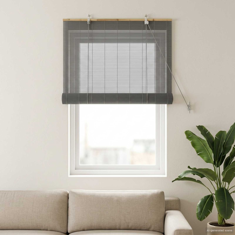 vidaXL Ρόλερ (στόρι) Γκρι 40 x 160 cm Μπαμπού