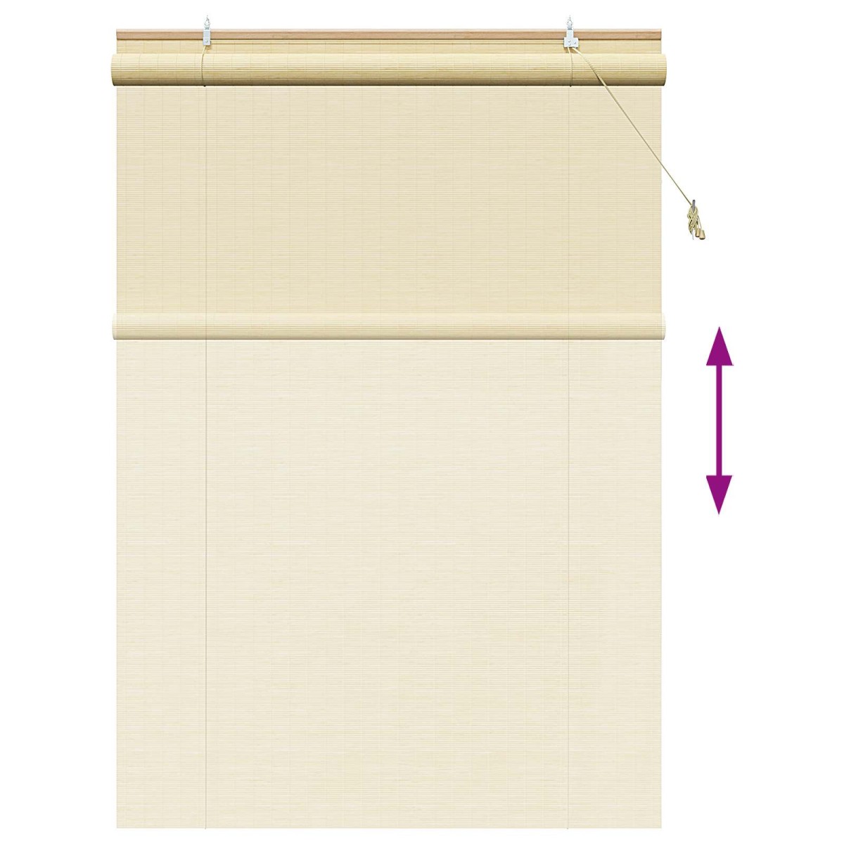 vidaXL Ρόλερ (στόρι) Φυσικό 160 x 220 cm Μπαμπού