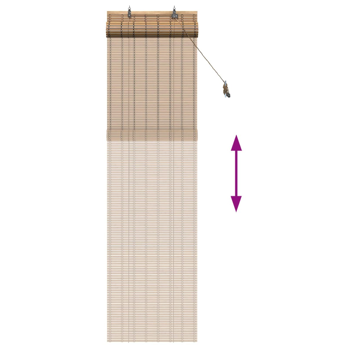 vidaXL Ρόλερ (στόρι) Φύση 50 x 220 εκ Μπαμπού