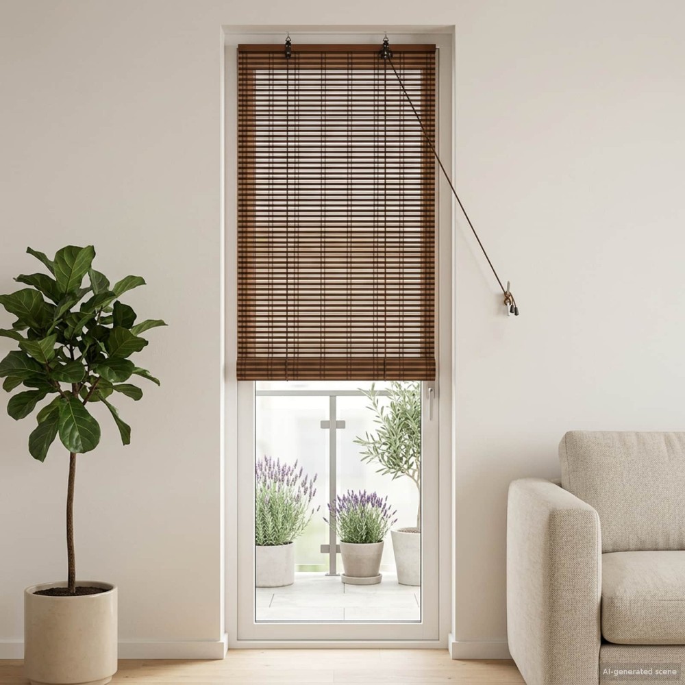 vidaXL Ρόλερ (στόρι) Καφέ 50 x 220 εκ Μπαμπού