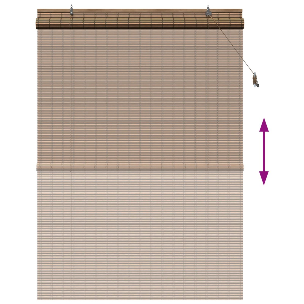 vidaXL Ρόλερ (στόρι) Καφέ 130 x 220 εκ Μπαμπού
