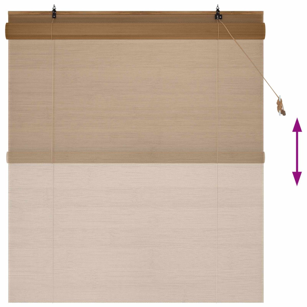 vidaXL Ρόλερ (στόρι) Καφέ 140 x 160 cm Μπαμπού