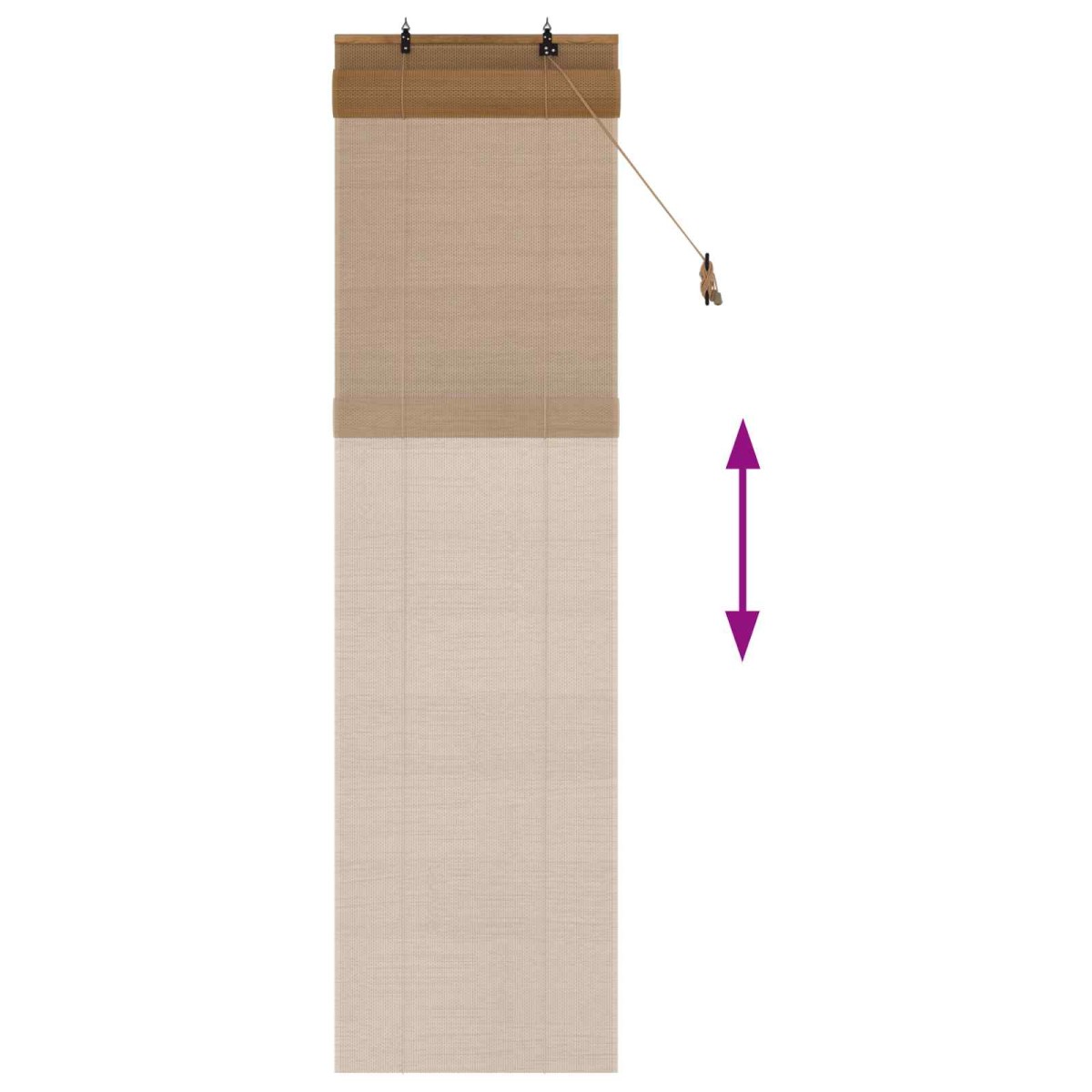 vidaXL Ρόλερ (στόρι) Καφέ 50 x 220 εκ Μπαμπού