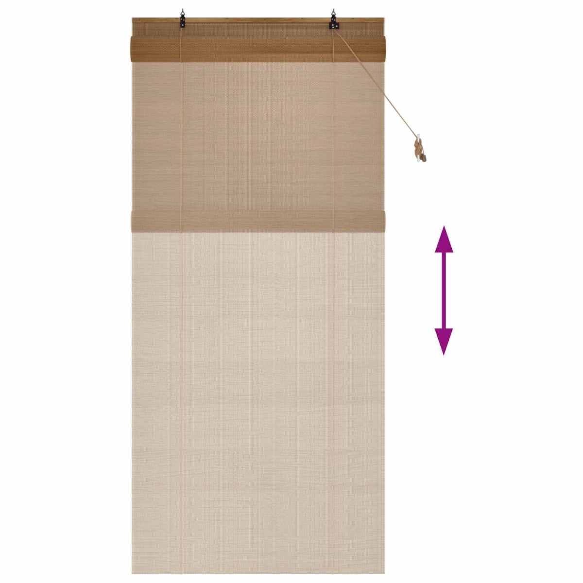 vidaXL Ρόλερ (στόρι) Καφέ 80 x 220 cm Μπαμπού
