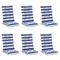vidaXL Μαξιλάρι Εξωτερικού Χώρου 6 pcs Μπλε και άσπρο 120 x 50 x 7 εκ