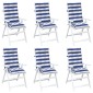 vidaXL Μαξιλάρι Εξωτερικού Χώρου 6 pcs Μπλε και άσπρο 120 x 50 x 7 εκ