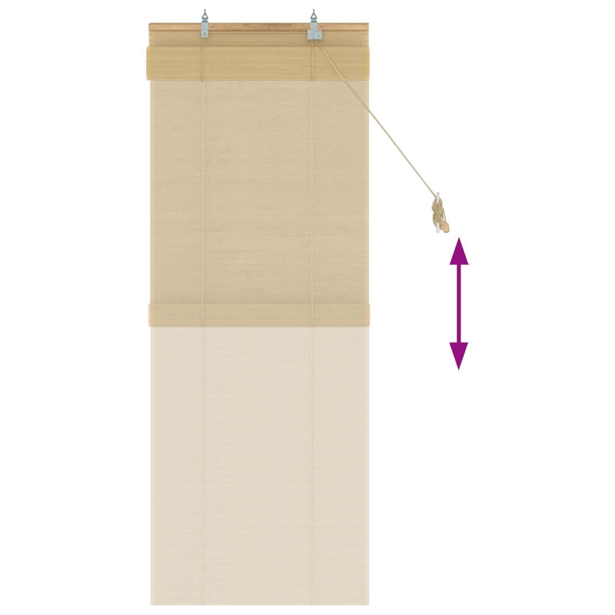 vidaXL Ρόλερ (στόρι) Φυσικό 40 x 160 cm Μπαμπού