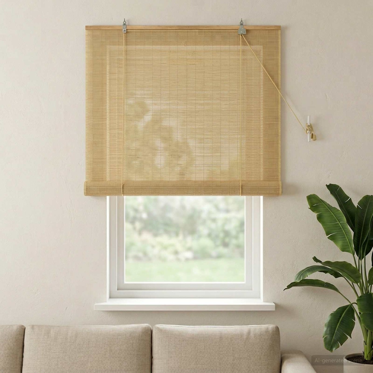 vidaXL Ρόλερ (στόρι) Φυσικό 120 x 160 cm Μπαμπού