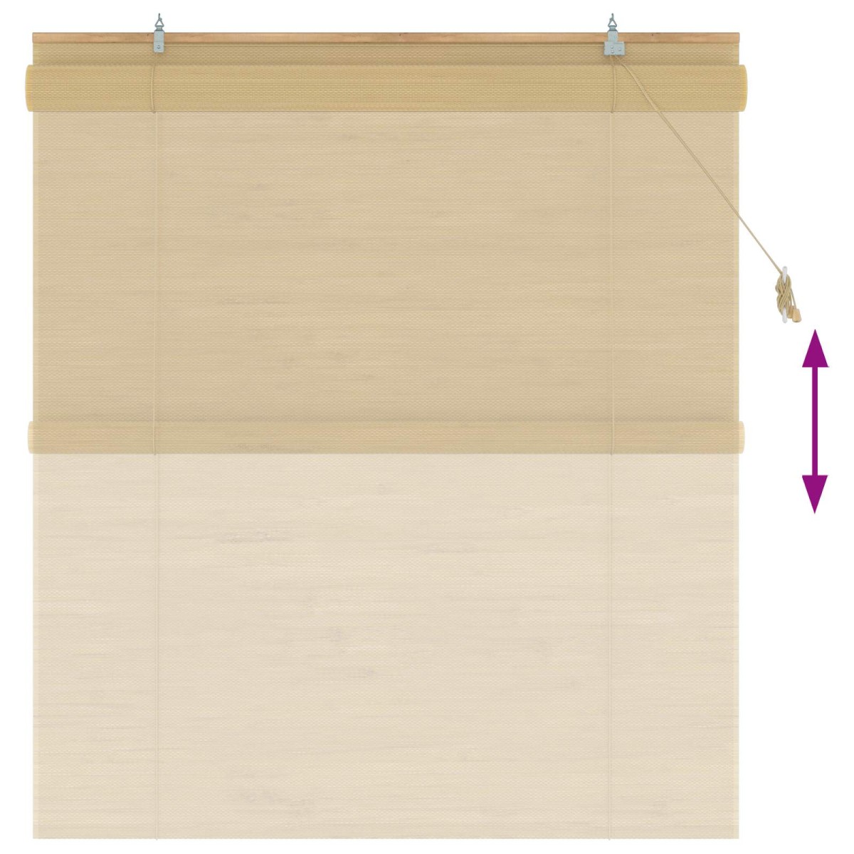 vidaXL Ρόλερ (στόρι) Φυσικό 140 x 160 cm Μπαμπού
