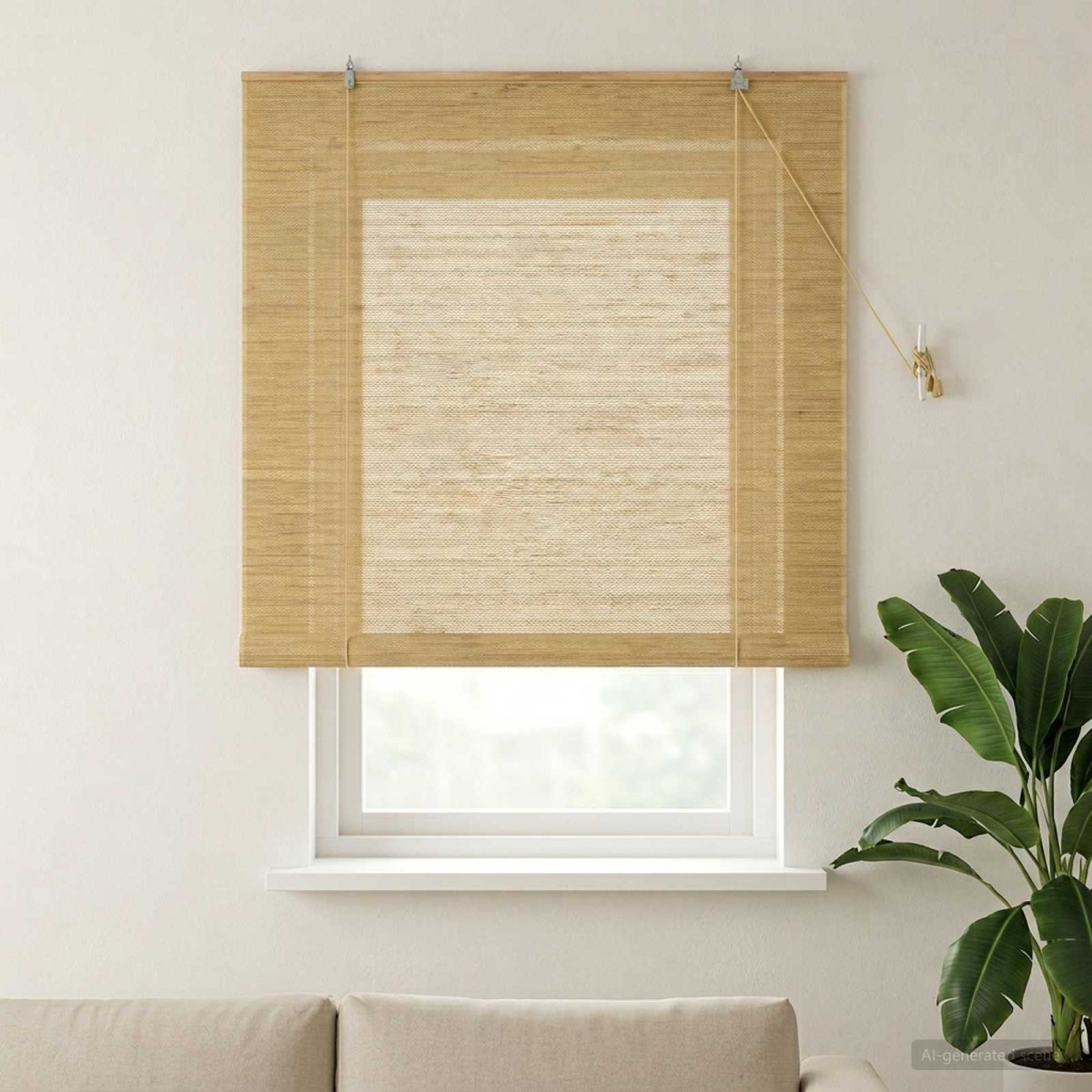 vidaXL Ρόλερ (στόρι) Φυσικό 150 x 160 cm Μπαμπού