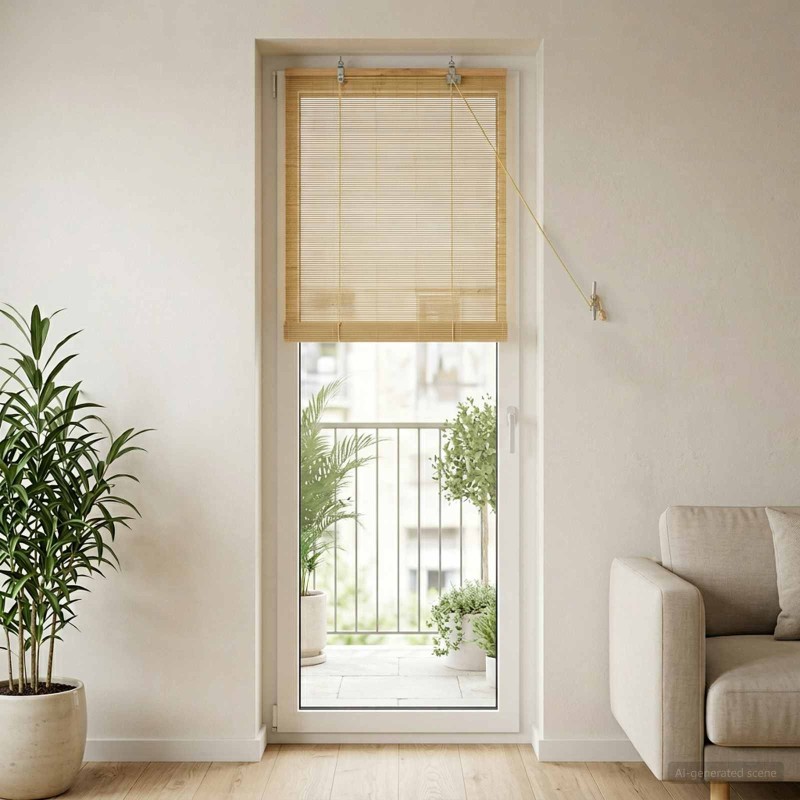 vidaXL Ρόλερ (στόρι) Φυσικό 70 x 220 εκ Μπαμπού