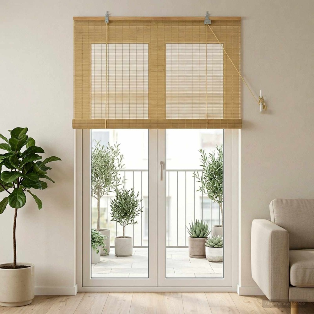 vidaXL Ρόλερ (στόρι) Φυσικό 80 x 220 cm Μπαμπού