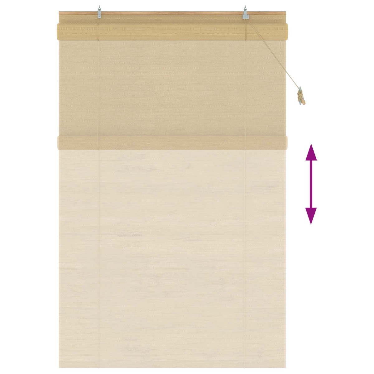 vidaXL Ρόλερ (στόρι) Φυσικό 140 x 220 cm Μπαμπού