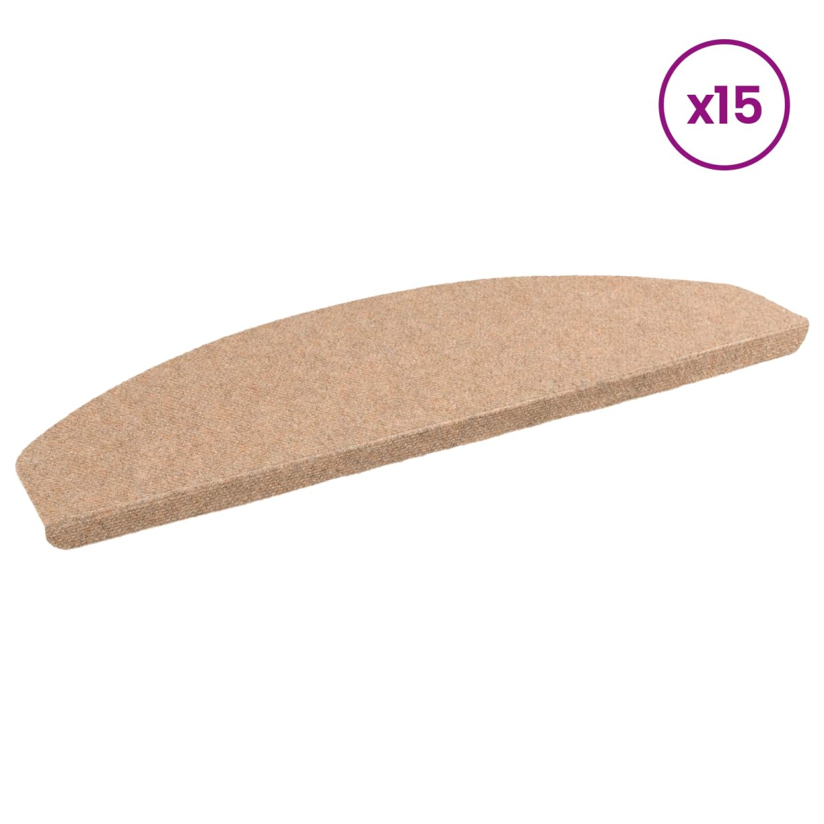 vidaXL Αυτοκόλλητα Ματ Σκαλοπατιών 15 τμχ. 80 x 28 x 3,5 εκ Μπεζ
