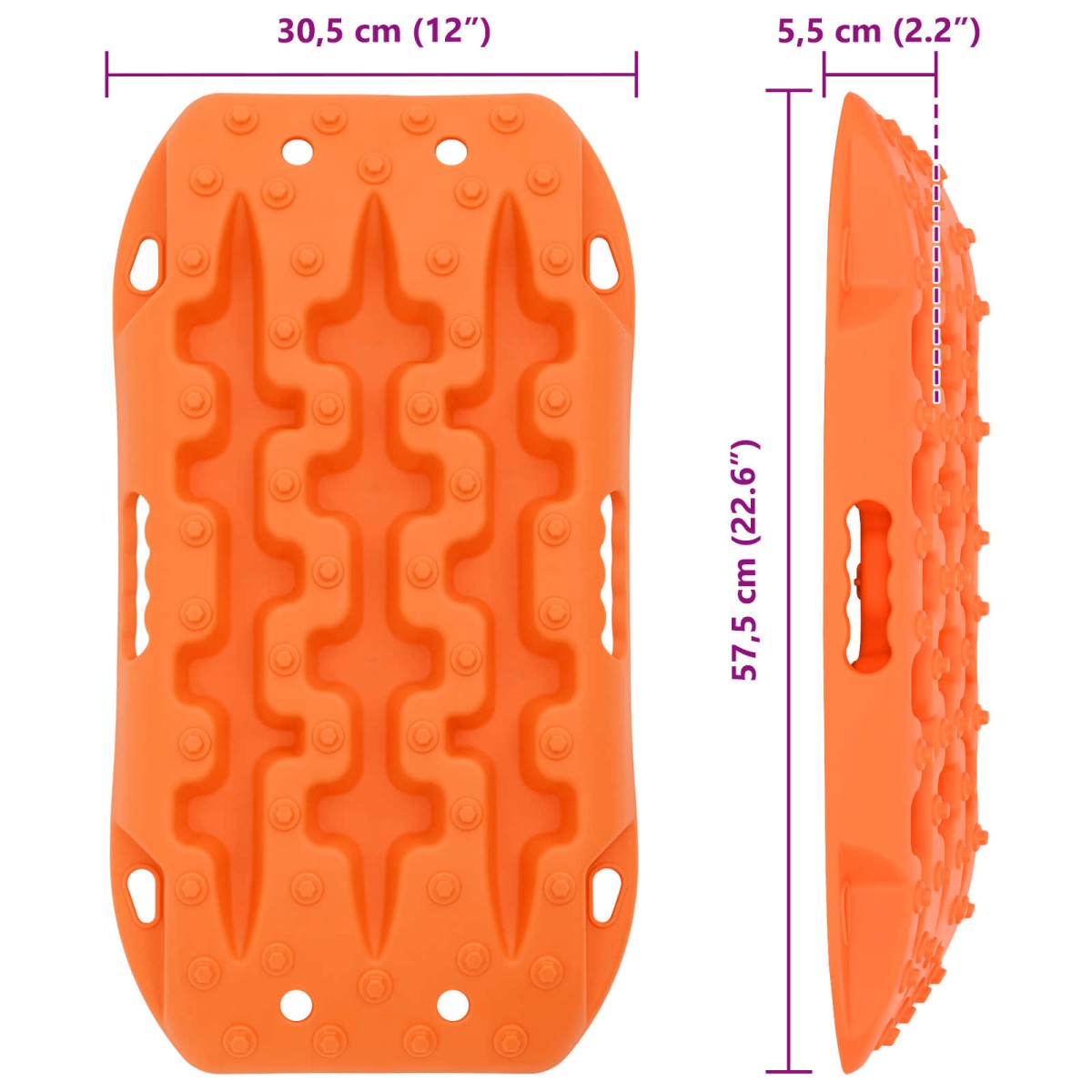 vidaXL Πίνακας πρόσφυσης 2 τμχ. Πορτοκαλί 57,5x30,5x5,5 εκ.