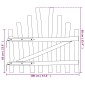 vidaXL Αψιδωτή Πύλη Φράχτη 100 x 90 cm Εμποτισμένο Ξύλο Φουντουκιάς