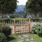 vidaXL Αψιδωτή Πύλη Φράχτη 100 x 90 cm Εμποτισμένο Ξύλο Φουντουκιάς